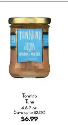 Bristol Farms Tonnino Tuna offer