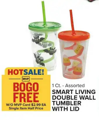 Food Lion Smart Living Double Wall Tumbler With Lid offer