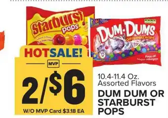 Food Lion Dum Dum Or Starburst Pops offer