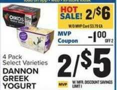 Food Lion Dannon Greek Yogurt offer