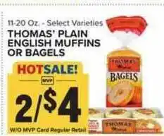 Food Lion Thomas' Plain English Muffins Or Bagels offer