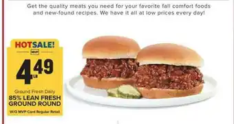 Food Lion Lean Fresh Ground Round offer