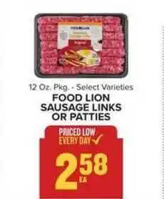 Food Lion Food Lion Sausage Links Or Patties offer