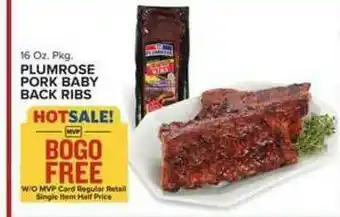 Food Lion Plumrose Pork Baby Back Ribs offer