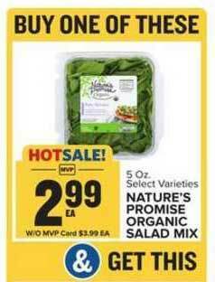 Food Lion Nature's Promise Organic Salad Mix offer