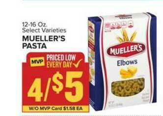 Food Lion Mueller's Pasta offer