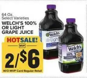 Food Lion Welch's 100% Or Light Grape Juice offer