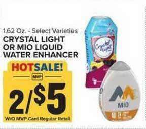 Food Lion Crystal Light Or Mio Liquid Water Enhancer offer
