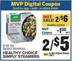 Food Lion Healthy Choice Simply Steamers offer