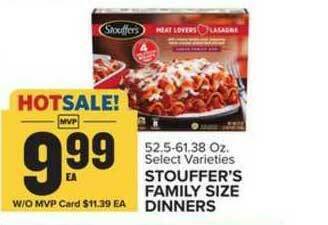 Food Lion Stouffer's Family Size Dinners offer