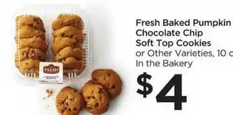Foods Co Fresh Baked Pumpkin Chocolate Chip Soft Top Cookies offer