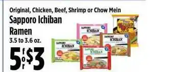 KTA Super Stores Sapporo Ichiban Ramen offer