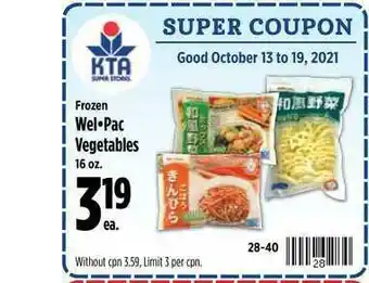 KTA Super Stores Wel-pac Vegetables offer