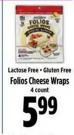 KTA Super Stores Folios Cheese Wraps offer
