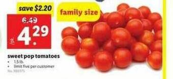 Lidl Sweet Pop Tomatoes offer