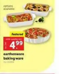 Lidl Earthenware Baking Ware offer