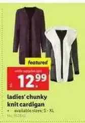 Lidl Ladies' Chunky Knit Cardigan offer