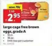 Lidl Large Cage Free Brown Eggs, Grade A offer