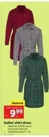Lidl Ladies' Shirt Dress offer