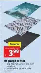 Lidl All-Purpose Mat offer