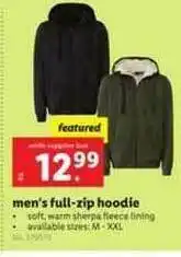 Lidl Men's Full-Zip Hoodie offer