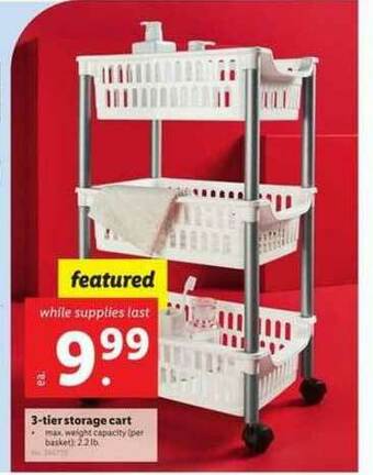 Lidl 3-Tier Storage Cart offer