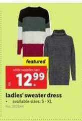 Lidl Ladies' Sweater Dress offer
