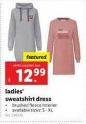 Lidl Ladies' Sweatshirt Dress offer