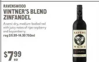 New Seasons Market Ravenswood Vintner's Blend Zinfandel offer