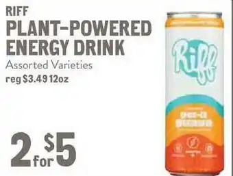 New Seasons Market Riff Plant-Powered Energy Drink offer
