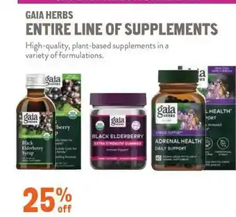 New Seasons Market Gaia Herbs Entire Line Of Supplements offer