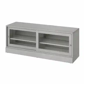 Ikea Havsta tv unit with base, gray, 63x18 1/2x24 3/8 offer