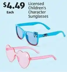 Aldi Licensed Children's Character Sunglasses offer