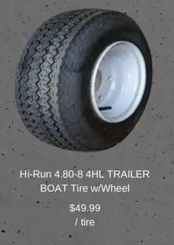 Pep Boys Hi-Run 4.80-8 4HL TRAILER BOAT Tire w/Wheel offer