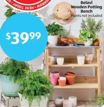 Aldi Belavi Wooden Potting Bench offer