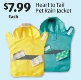 Aldi Heart to Tail Pet Rain Jacket offer