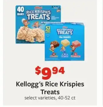 Fareway Kellogg's Rice Krispies Treats offer