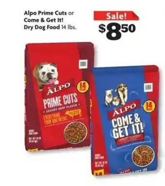 Family Dollar Alpo Prime Cuts Or Come & Get It! Dry Dog Food offer