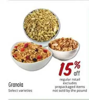 Sprouts Farmers Market Granola offer