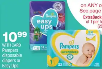 CVS Pampers Disposable Diapers Or Easy Up offer