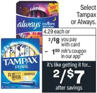 Tampax Or Always