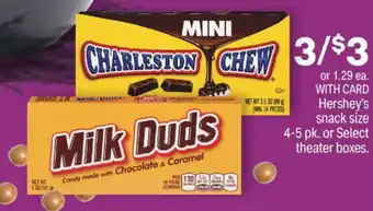 CVS Hershey's Snack Size Or Theater Boxes offer