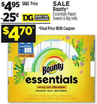 Dollar General Bounty Essentials Paper Towels offer