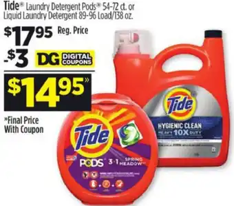 Dollar General Tide Laundry Detergent Pods Or Liquid Laundry Detergent offer