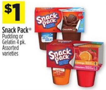 Dollar General Snack Pack Pudding Or Gelatin offer