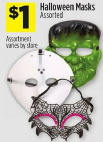 Dollar General Halloween Masks offer
