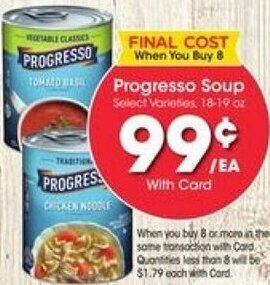 Kroger Progresso Soup offer
