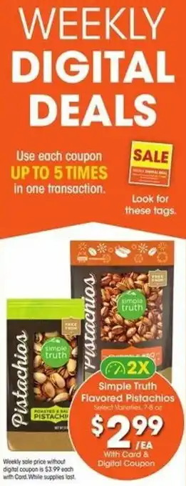 Kroger Simple Truth Flavored Pistachios offer