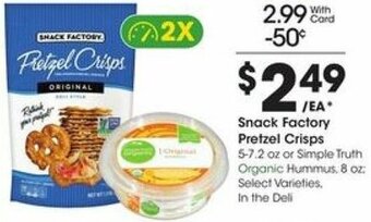 Kroger Snack Factory Pretzel Crisps offer