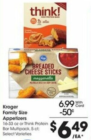Kroger Kroger Family Size Appetizers offer